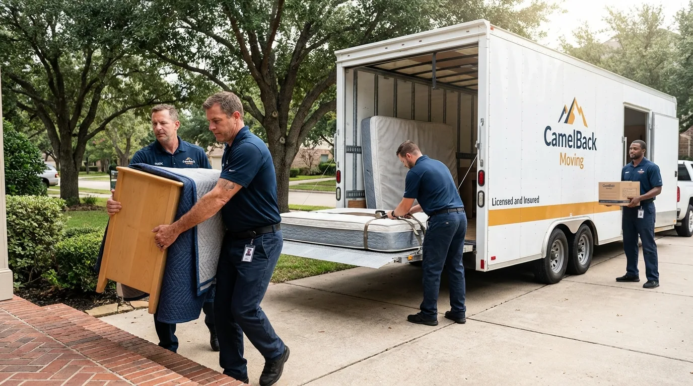 Crew loading residential truck for cross-state move from Fort Knox, KY