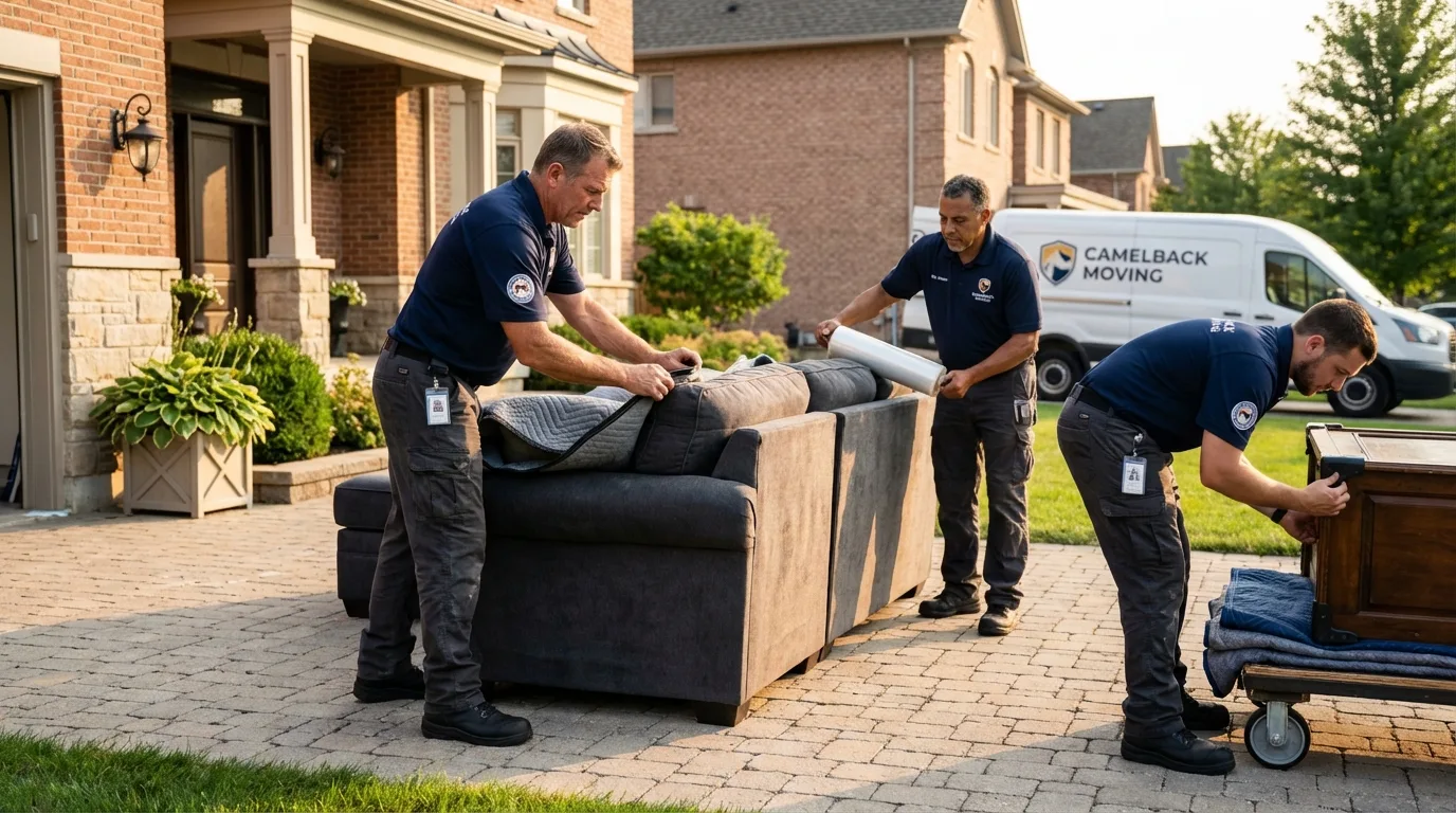 Large estate moving crew wrapping furniture in Fort Knox, KY
