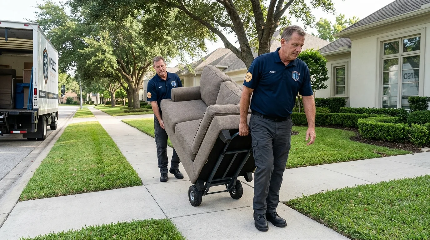 Local residential moving crew loading furniture in Fort Knox, KY