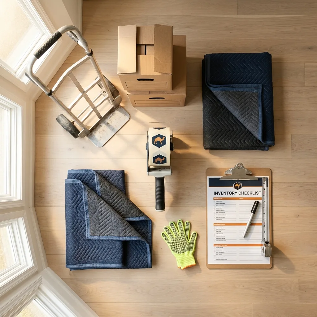 Professional moving supplies and packing materials layout for Fort Knox residential relocations